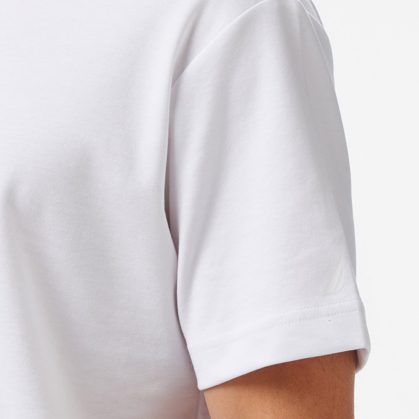 Nautica Erkek Beyaz Oversize Fit T-shirt