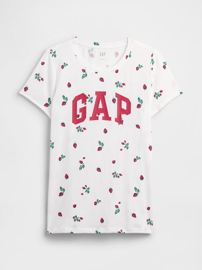 Kırık Beyaz Gap Logo T-shirt