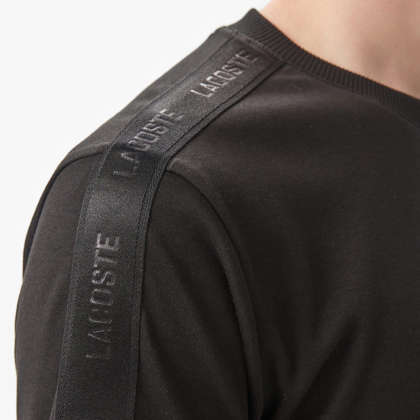 Lacoste Erkek Oversize Fit Bisiklet Yaka Siyah T-shirt