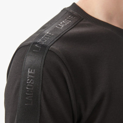 Lacoste Erkek Oversize Fit Bisiklet Yaka Siyah T-shirt