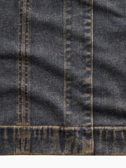 Koyu Mavi Gapstudio Baskılı Denim Terry Elbise