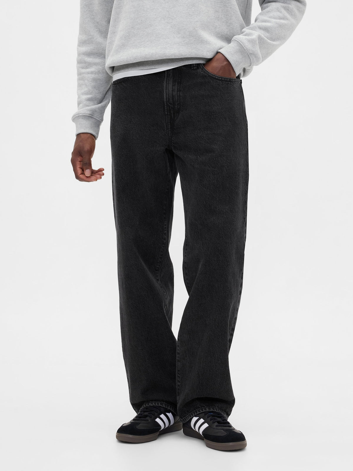 Siyah Relaxed Jean Pantolon