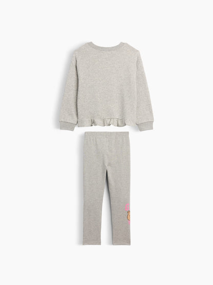 Açık Gri Iki Parça Sweatshirt Seti