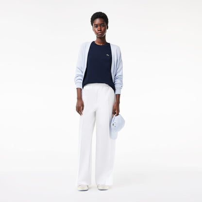Lacoste Kadın Relaxed Fit Bisiklet Yaka Lacivert T-shirt