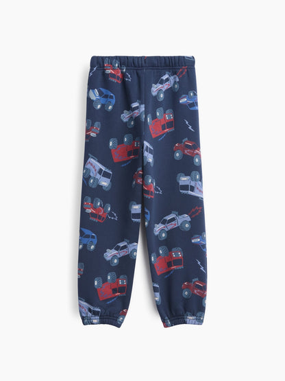 Koyu Mavi Relaxed Pull-on Logo Eşofman Altı
