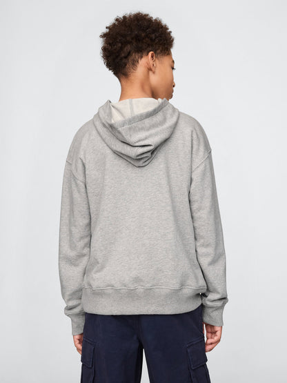 Gri Gap Logo Relaxed Havlu Kumaş Sweatshirt