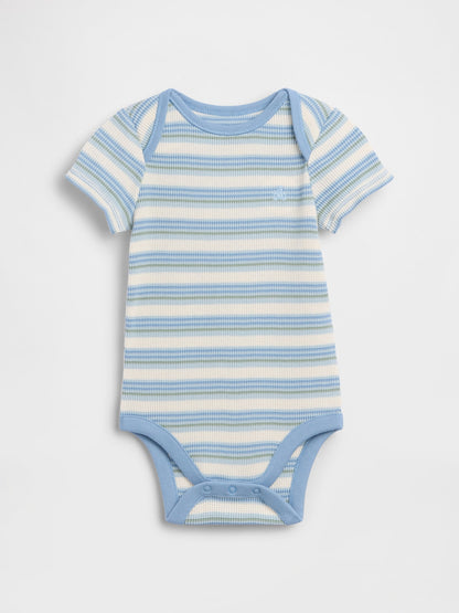 Açık Mavi First Favorites Waffle Bodysuit