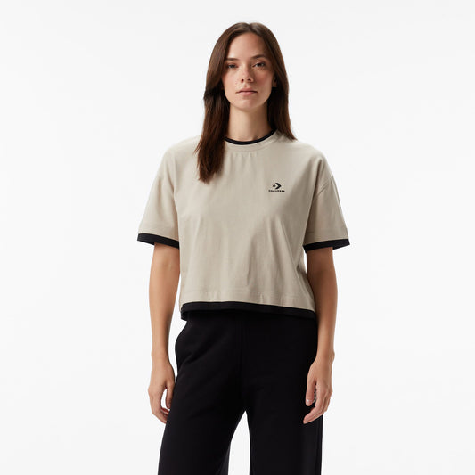 Converse Regular Fit Kadın Bej T-shirt