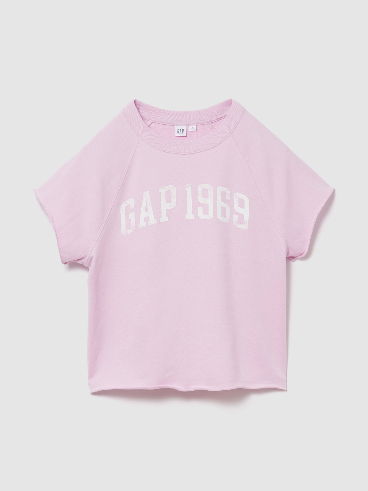 Açık Pembe Relaxed Fransız Havlu Kumaş Grafik Baskılı T-shirt