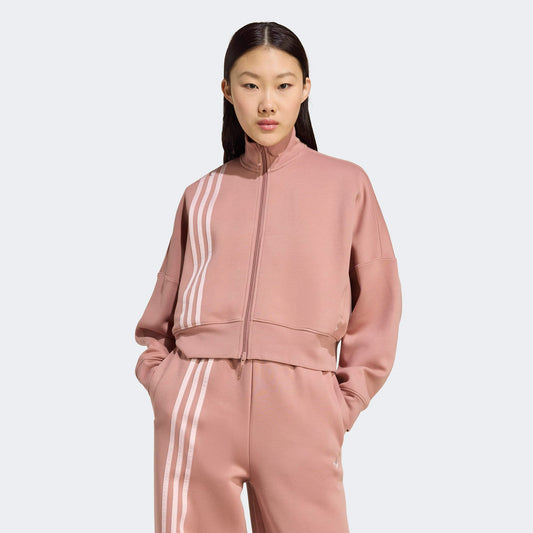 Adidas 3 Stripes Zipup Kadın Kahverengi Sweatshirt