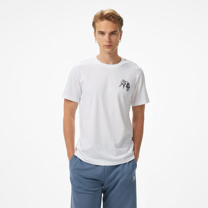 Converse Skeleton Party Erkek Beyaz T-shirt
