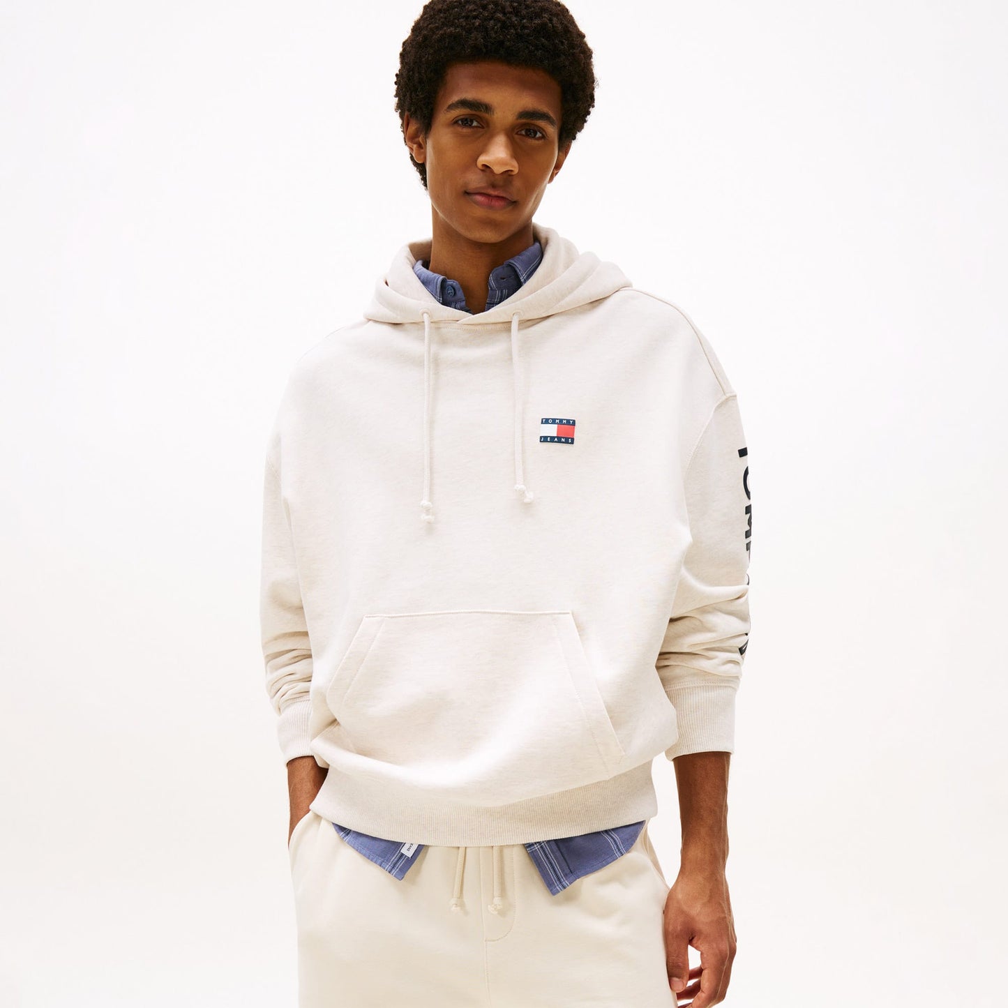 Tommy Hilfiger Jeans Classic Erkek Bej Sweatshirt