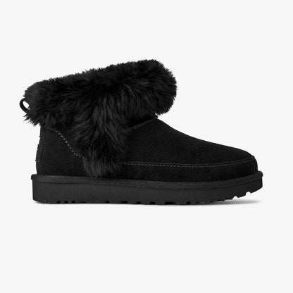 Ugg Classic Ultra Mini Chalet Kadın Siyah Bot