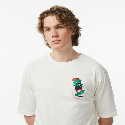 Converse Regular Fit Erkek Krem T-shirt