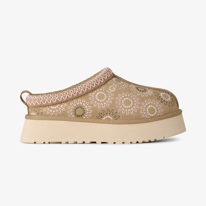 Ugg Tazz Sun Stitch Kadın Beyaz Terlik