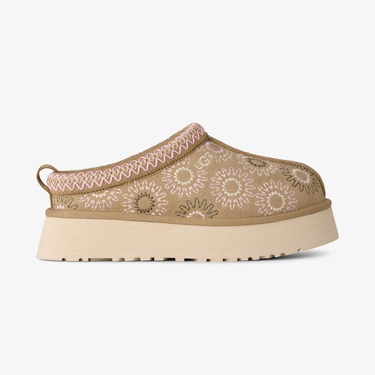 Ugg Tazz Sun Stitch Kadın Beyaz Terlik