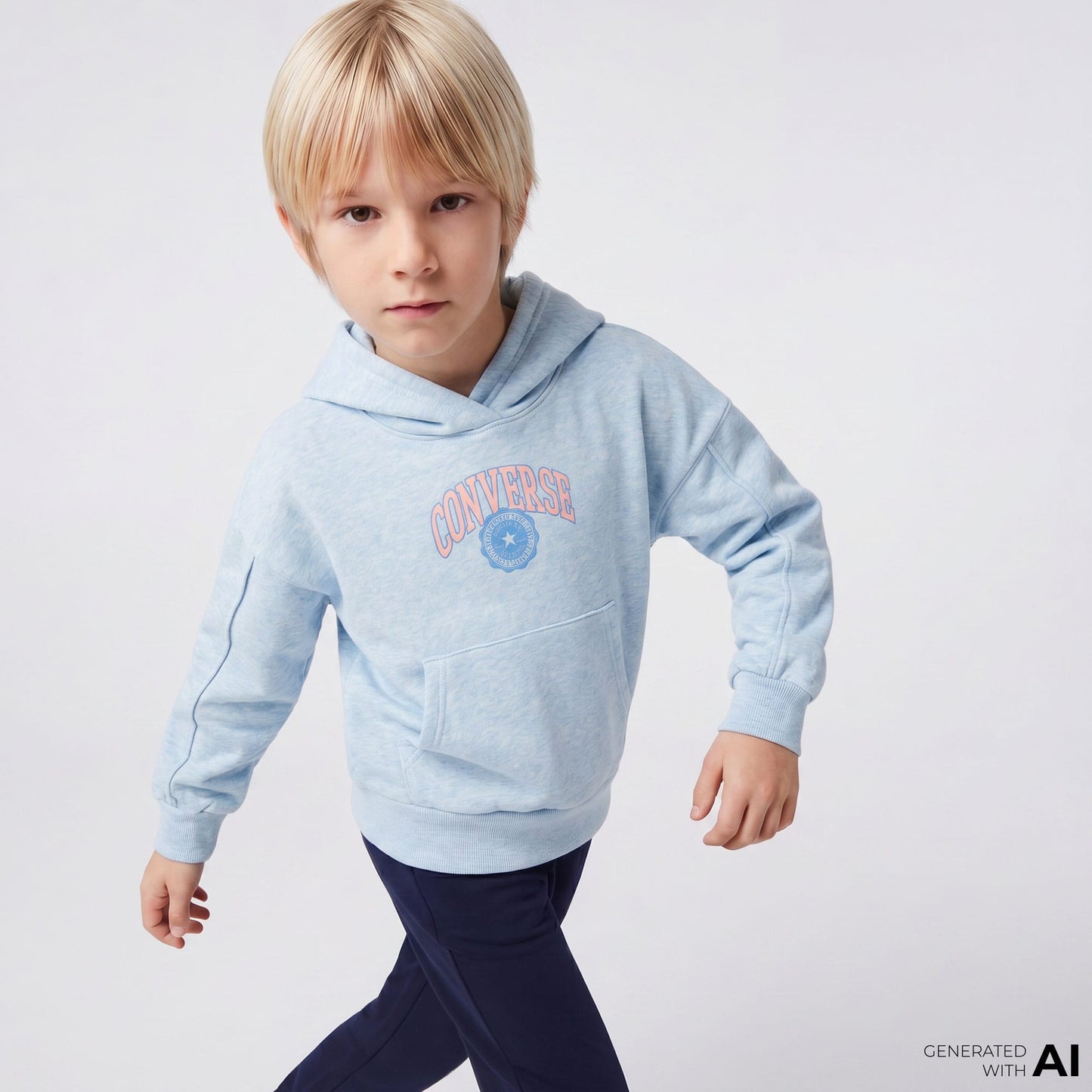 Converse Varsity Çocuk Mavi Sweatshirt