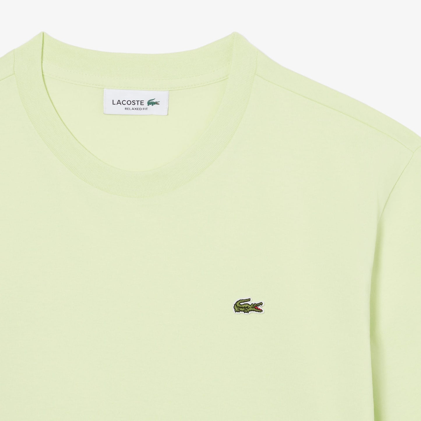 Lacoste Kadın Relaxed Fit Bisiklet Yaka Sarı T-shirt
