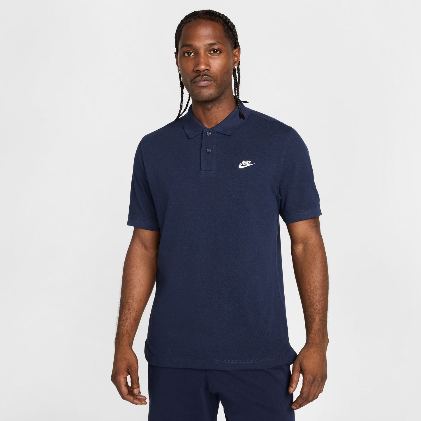Nike Club Ss Polo Pique Erkek Mavi T-shirt