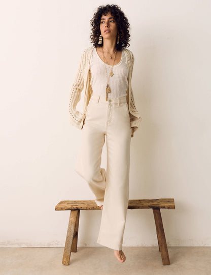 Yüksek Bel Wide Leg Pantolon