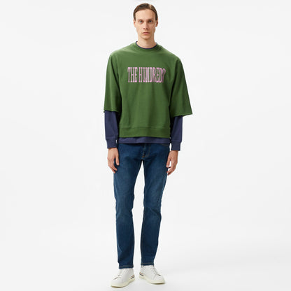 The Hundreds Layer Crewneck Erkek Yeşil Sweatshirt