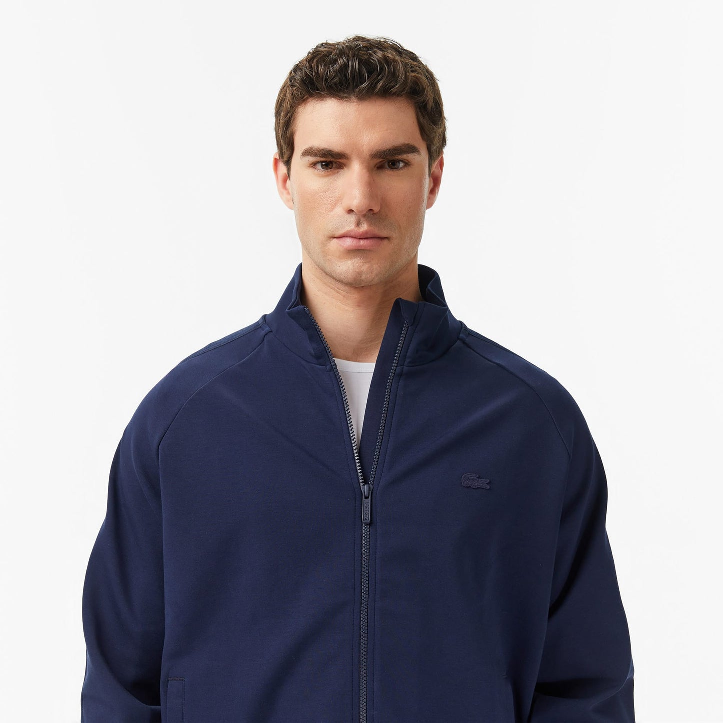 Lacoste Erkek Classic Fit Dik Yaka Lacivert Sweatshirt