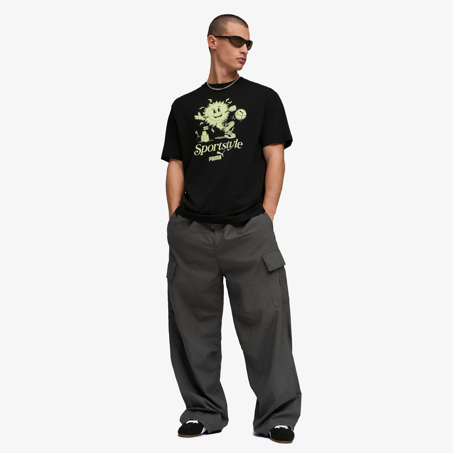 Puma Graphic Erkek Siyah T-shirt