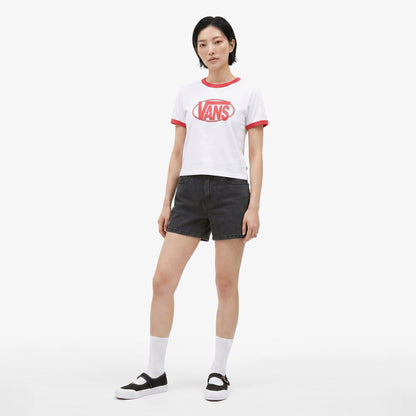 Vans Center Chest Ringer Kadın Beyaz T-shirt