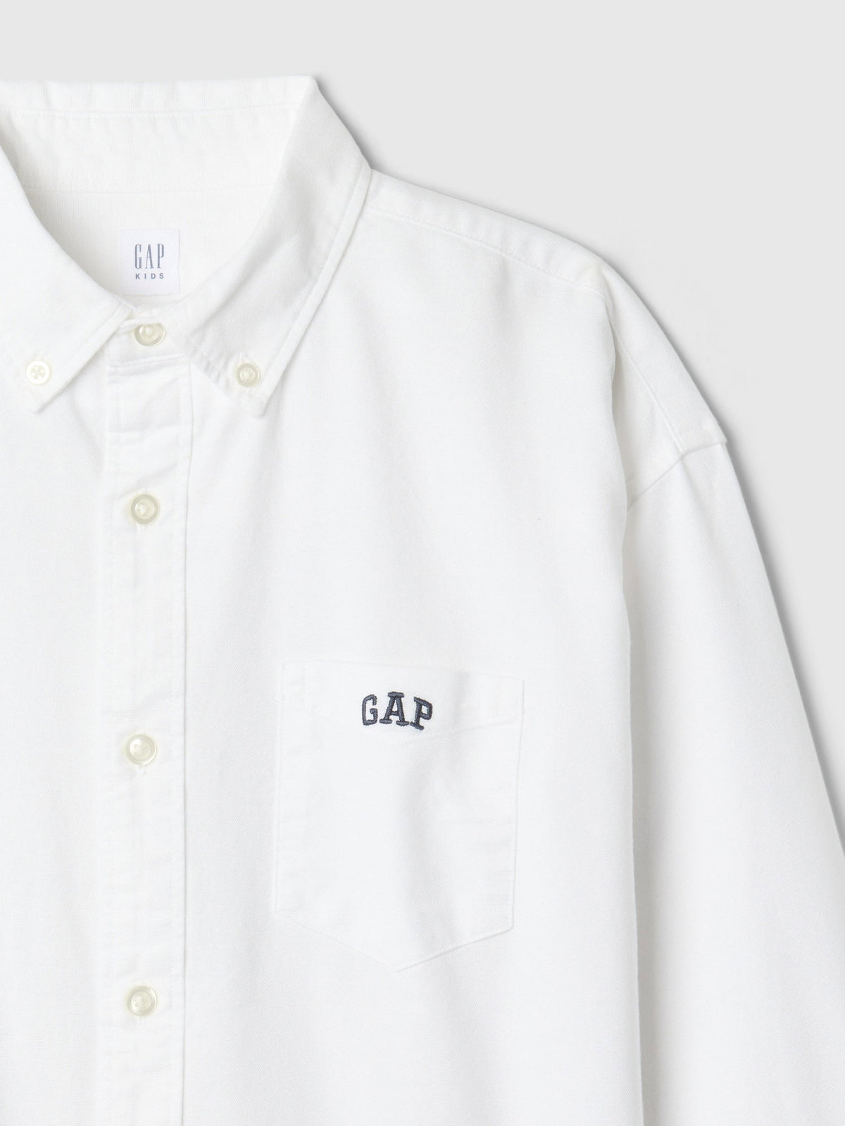 Beyaz Mini Gap Logo Oxford Gömlek