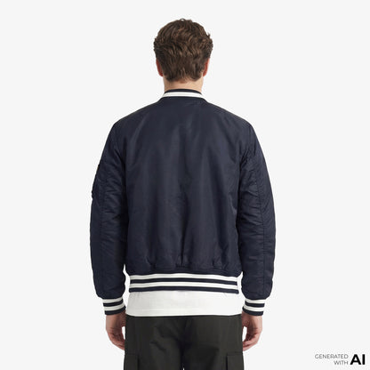 Alpha Industries X New Era Chicago Bears Ma-1 Bomber Erkek Lacivert Mont