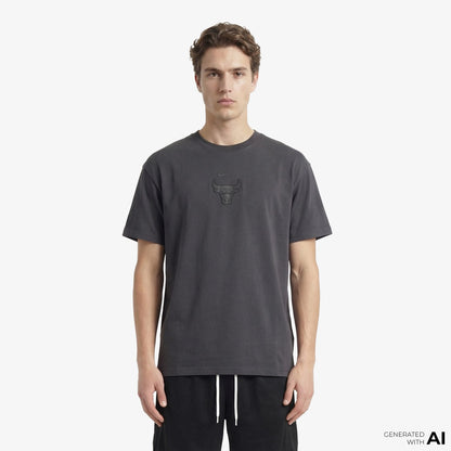 Nike Chicago Bulls Premium Erkek Gri T-shirt