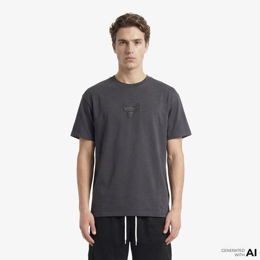 Nike Chicago Bulls Premium Erkek Gri T-shirt