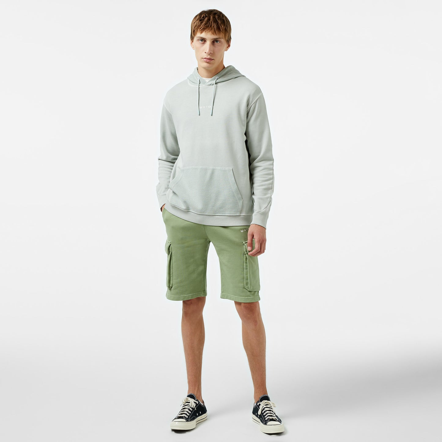 United4 Essentials Erkek Yeşil Hoodie