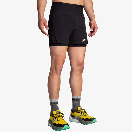 Brooks High Point 5 2-in-1 2.0 Erkek Siyah Şort