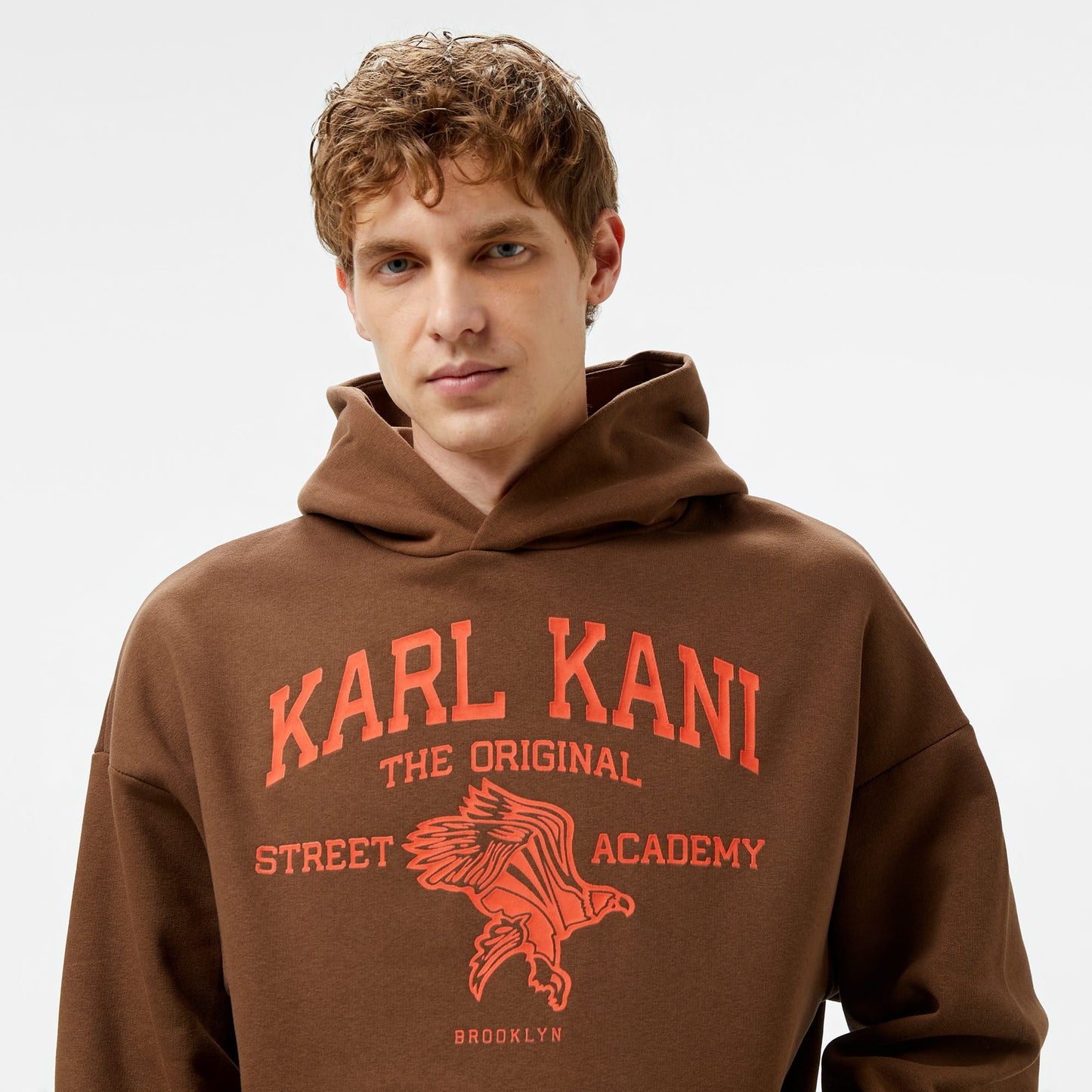 Karl Kani Kani Street Academy Os Erkek Kahverengi Hoodie