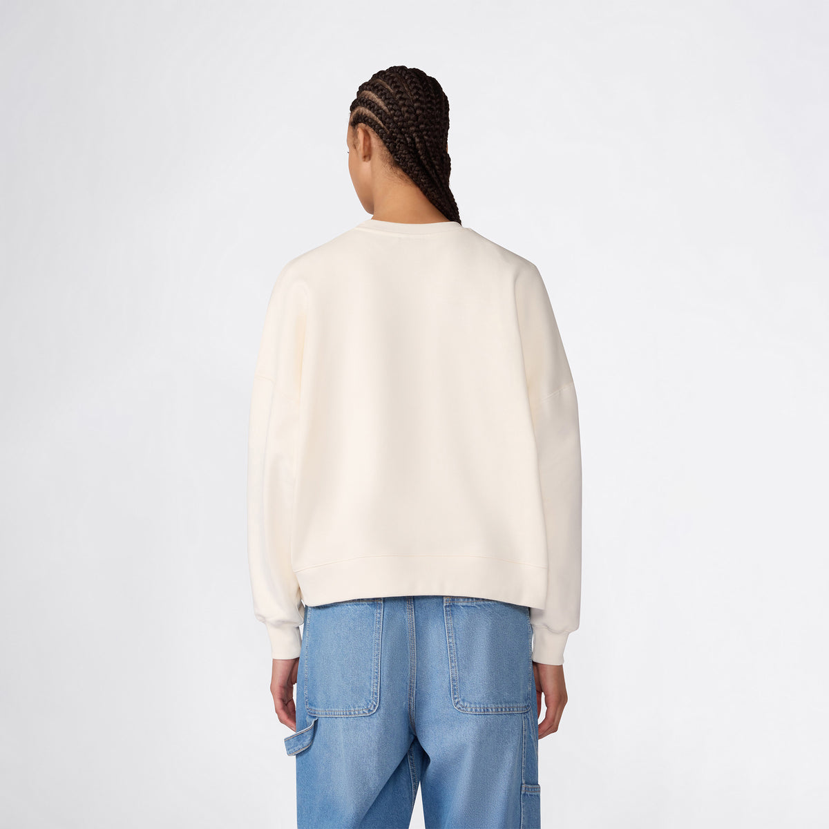 Champion Crewneck Kadın Krem Sweatshirt