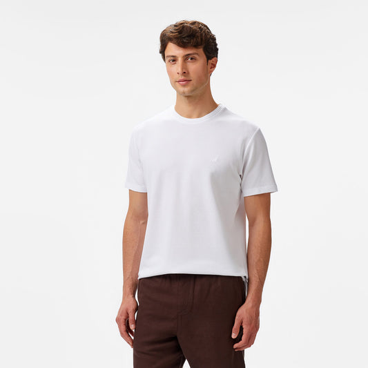 Nautica Erkek Beyaz Regular Fit T-shirt