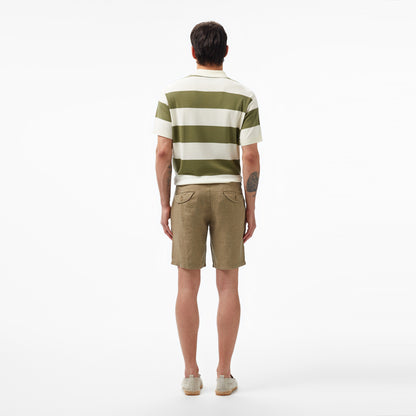 Nautica Erkek Yeşil Slim Fit Keten Şort