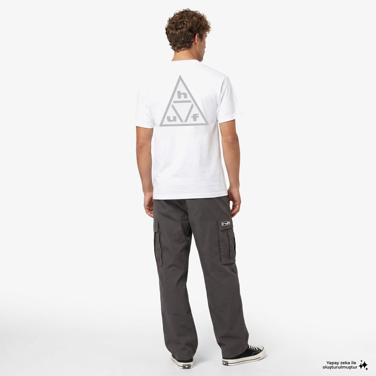 Huf Triple Triangle Ss Erkek Gri T-shirt