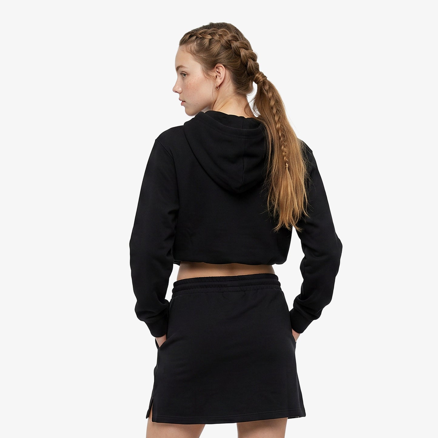 Converse Chuck Taylor All Star Cropped Kadın Siyah Sweatshirt