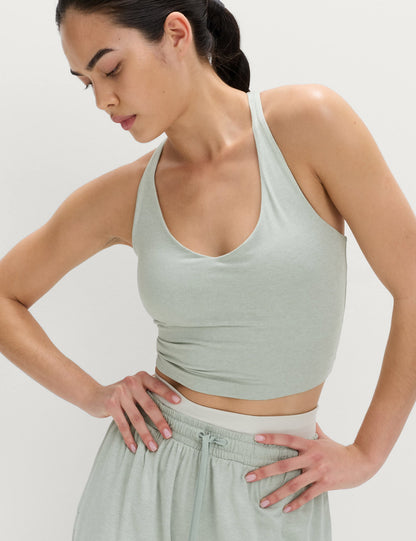 Supersoft Yuvarlak Yaka Crop Üst