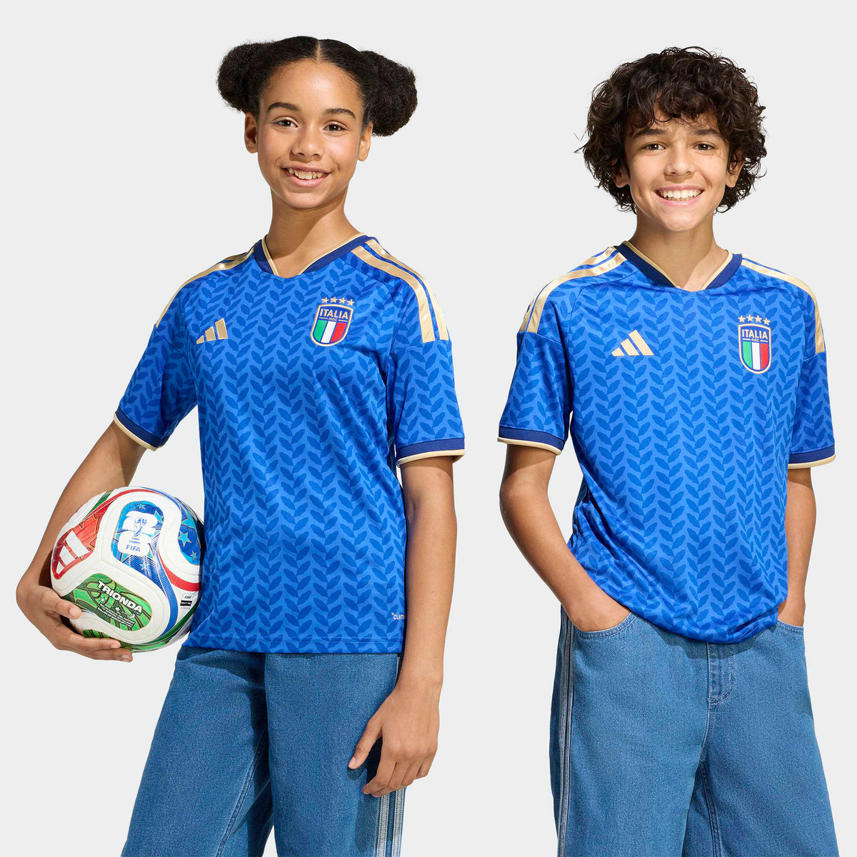 Adidas Italya Milli Takım Çocuk Mavi Forma