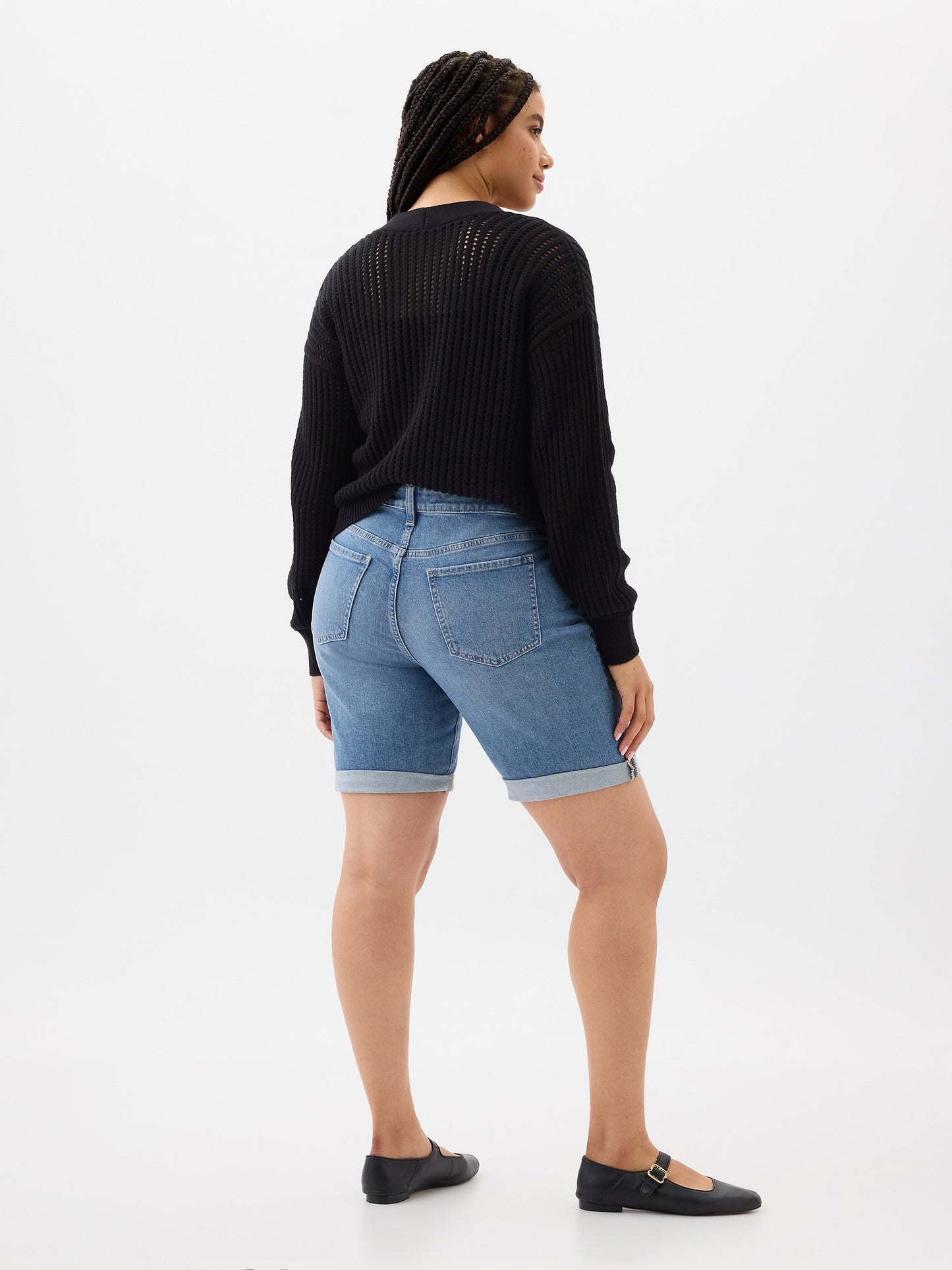Mavi 9 Mid Rise Denim Bermuda Şort