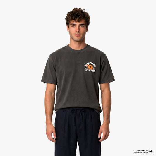 Market Chill In The Net Erkek Siyah T-shirt