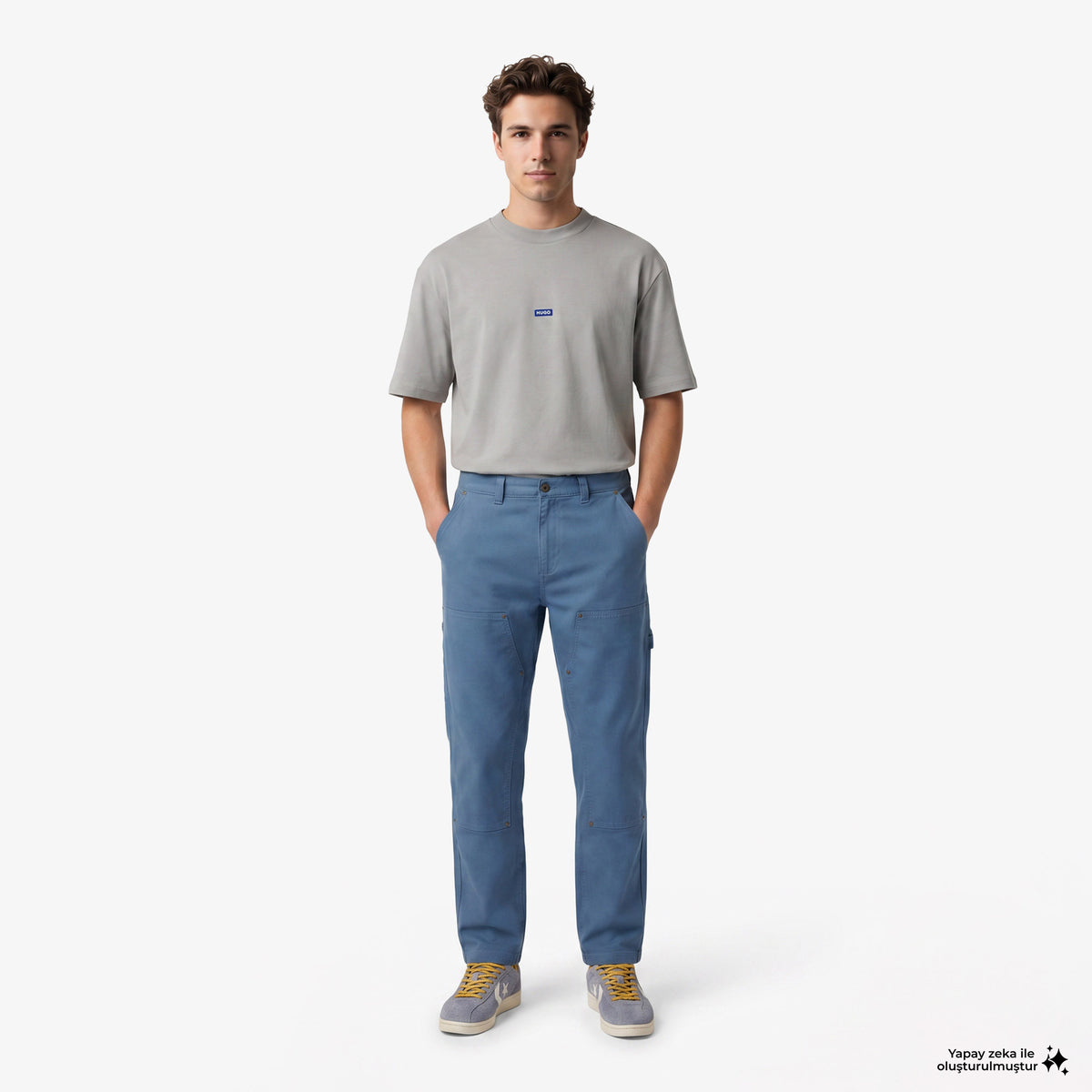 Hugo Boss Tapered Fit Erkek Mavi Pantolon