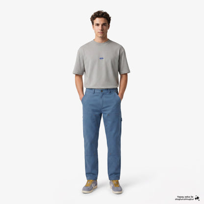Hugo Boss Tapered Fit Erkek Mavi Pantolon