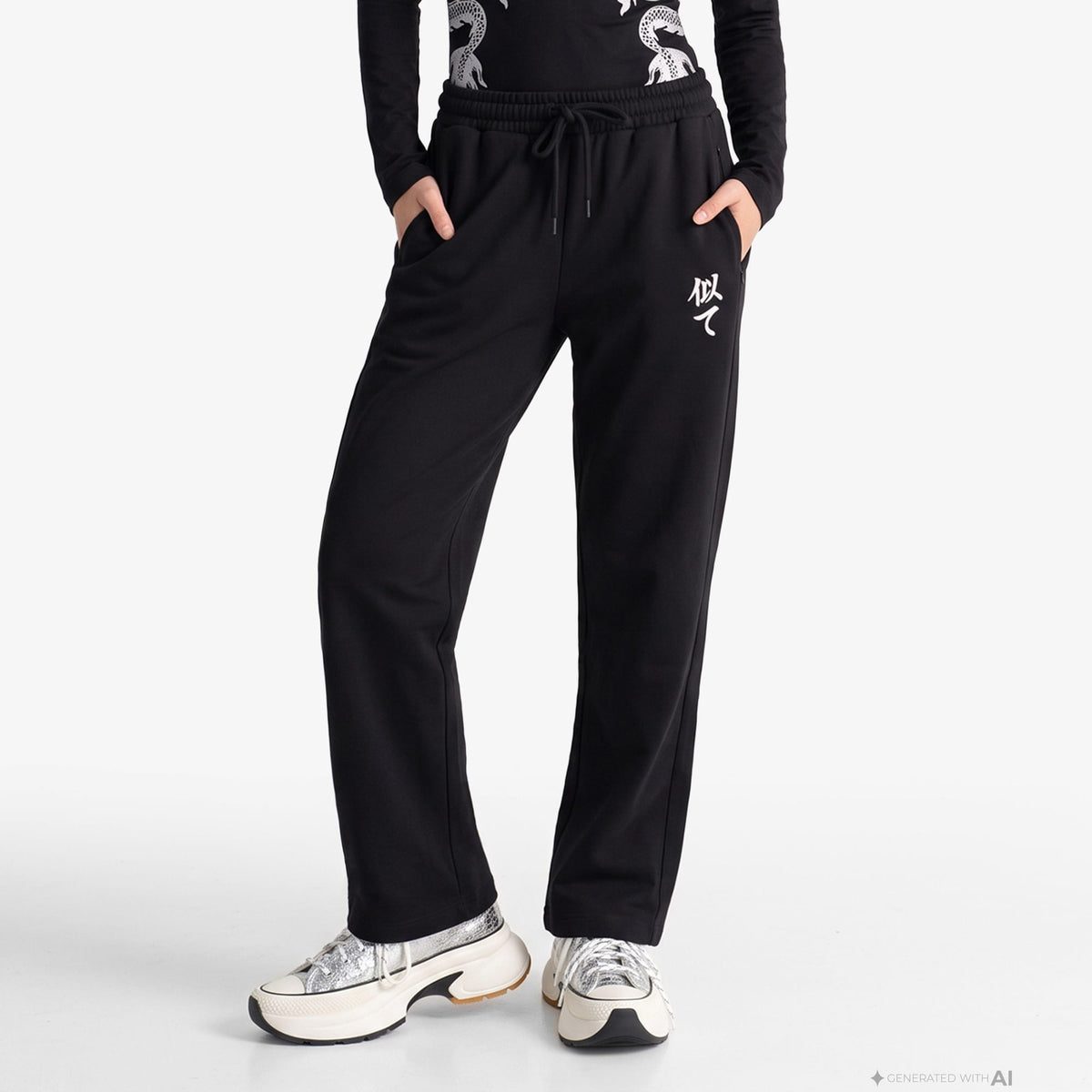 Unıted4 Regular Fit Kadın Siyah Eşofman Altı