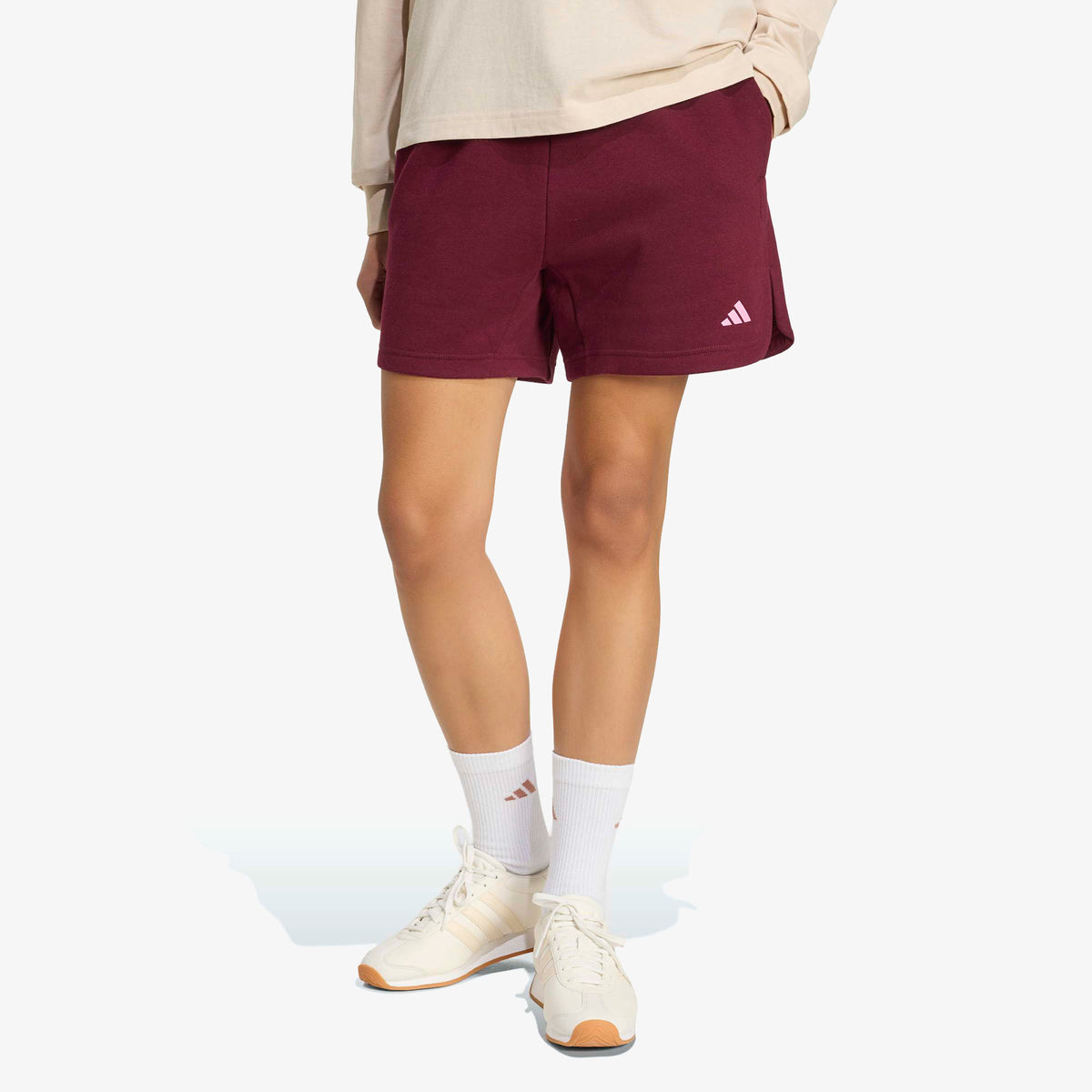 Adidas 3ss Fleece Kadın Bordo T-shirt