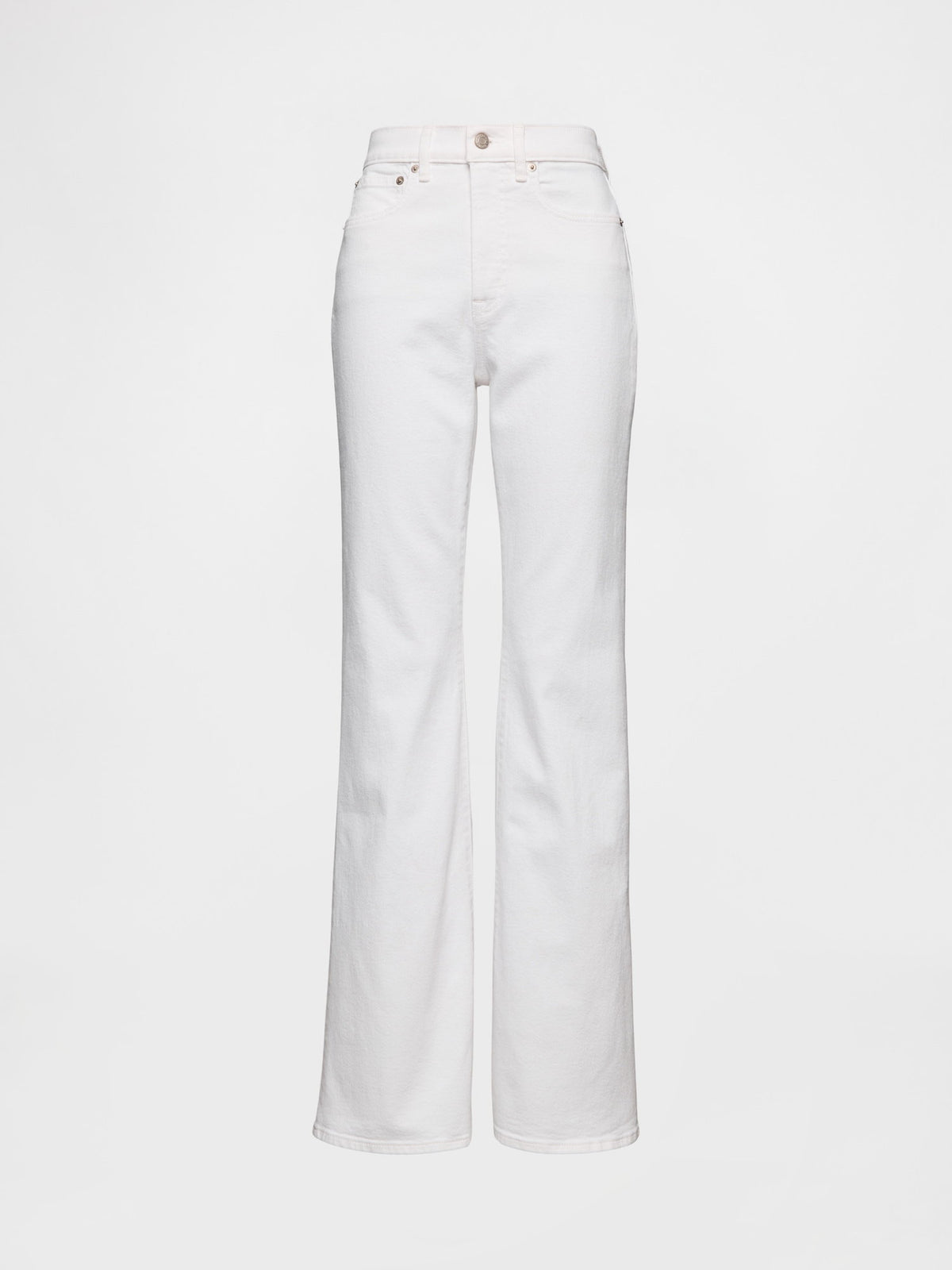 Beyaz High Rise '70s Flare Jean Pantolon