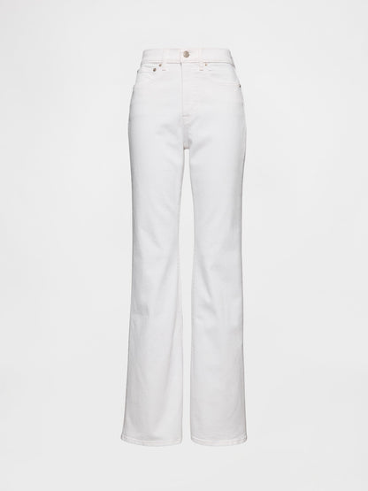 Beyaz High Rise '70s Flare Jean Pantolon